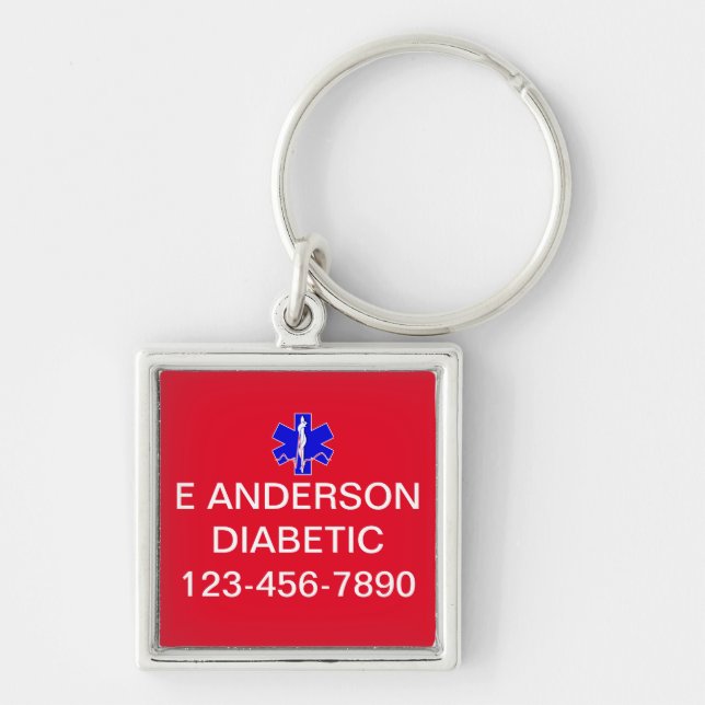 Llavero Custom Medical Identification Emergency Alert (Frente)