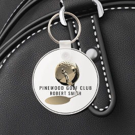 Llavero Custom Metal Golf Bag Tag,Personalized Round Sepia