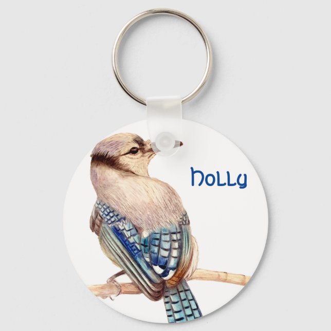 Llavero Custom Name Beautiful Bird  Key Ring (Anverso)