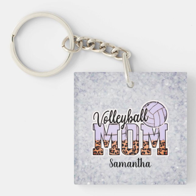 Llavero Custom Name Volleyball Mom | Mother's Day (Frente)