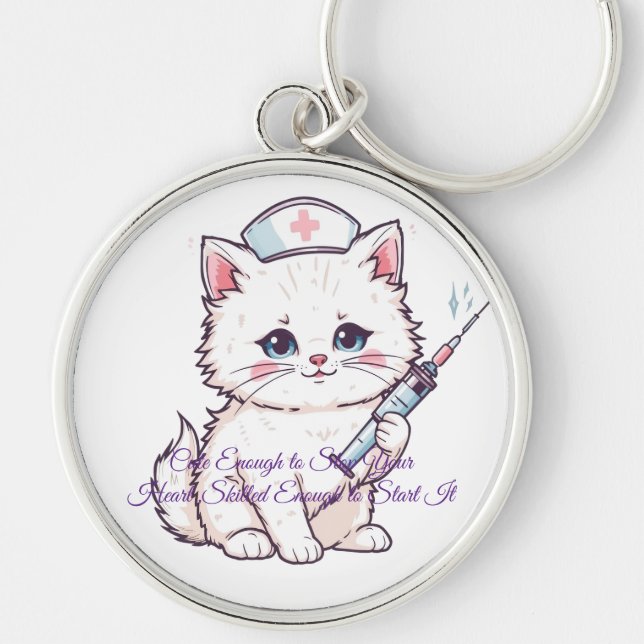 Llavero Custom Nurse Cat Skilled Enough (Frente)