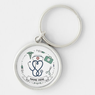 Llavero Custom Nurse Name Keychain | Medical Appreciation 