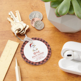 Llavero Custom One Jolly Goose December First Birthday