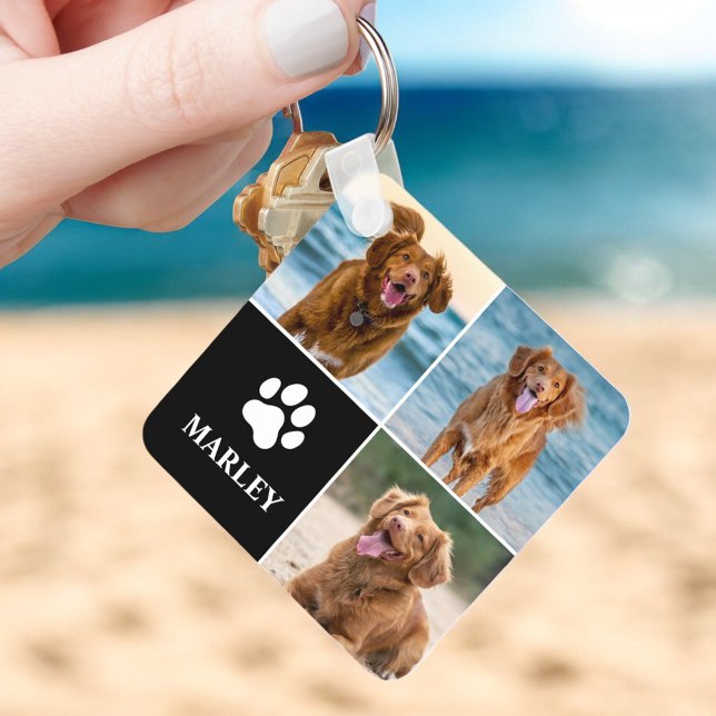 Llavero Custom Paw Love Dog Lover Name Photo 3 Collage Pet (Subido por el creador)