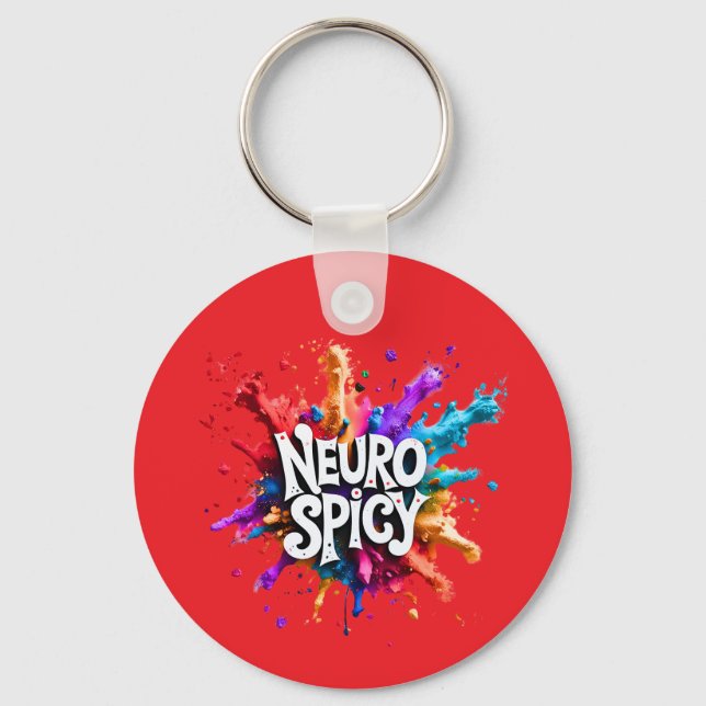Llavero Custom / Personalised NEUROSPICY neurodiversity  (Anverso)
