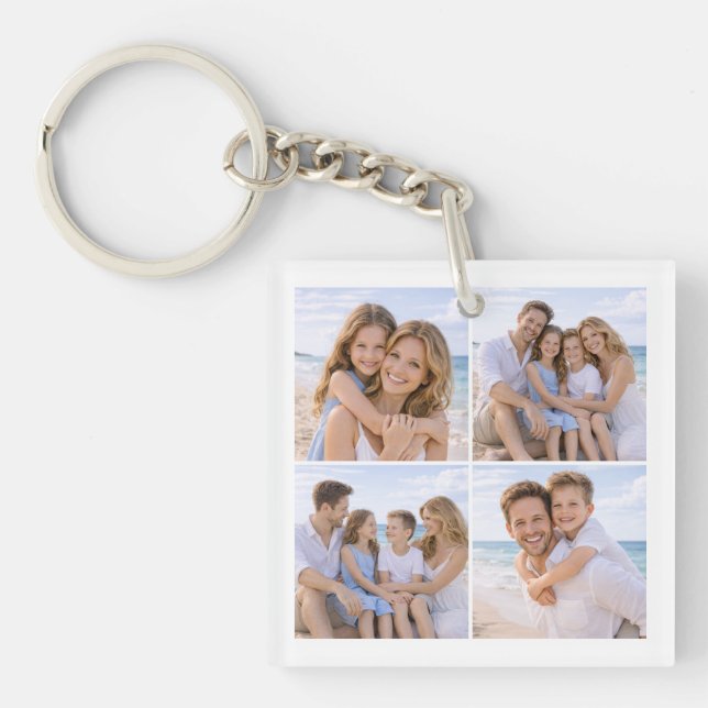 Llavero Custom Personalized Family Photo (Frente)