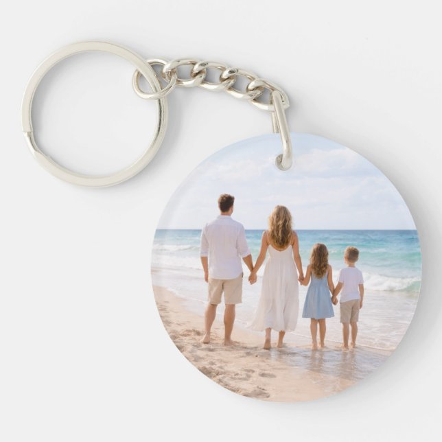 Llavero Custom Personalized Family Photo (Frente)