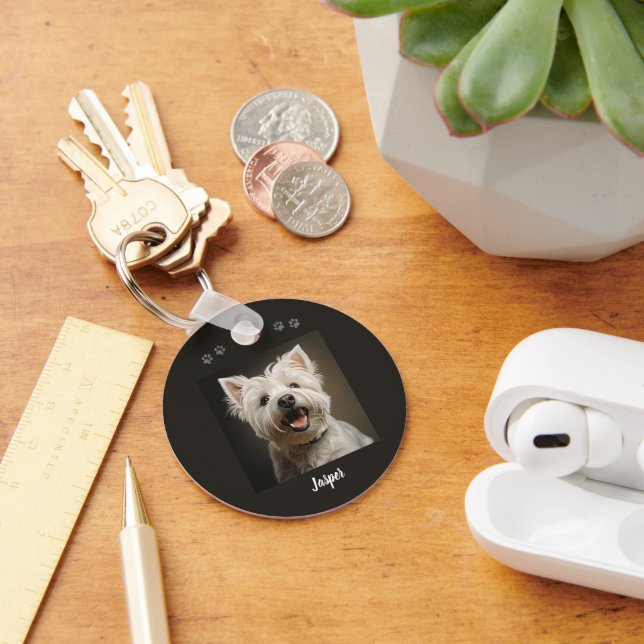 Llavero Custom Pet Keychain Using Your Photo & Name (Escritorio )
