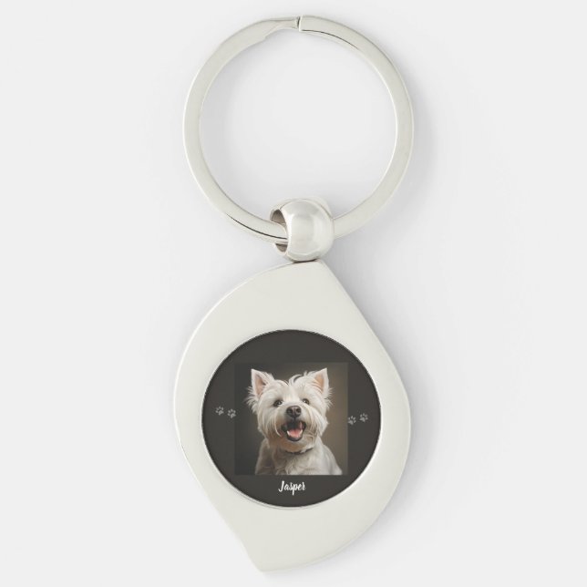 Llavero Custom Pet Keychain Using Your Photo & Name (Anverso)