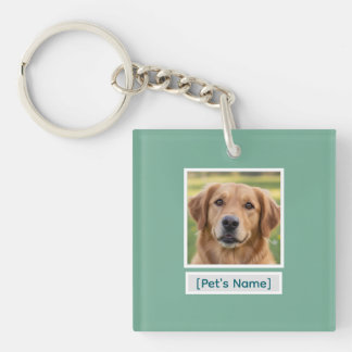 Llavero Custom Pet Photo Keychain | Personalized Pet Name