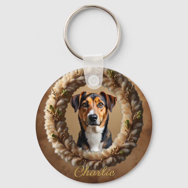 Llavero Custom Pet Portrait – Just Upload a Simple Photo (Anverso)