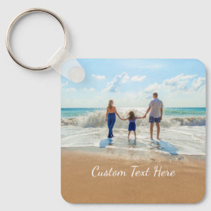 Llavero Custom Photo and Text Keychain Your Family Design