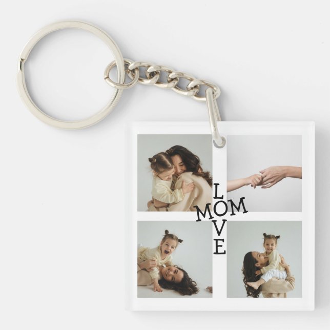 Llavero Custom Photo Collage Mom Keychain (Frente)