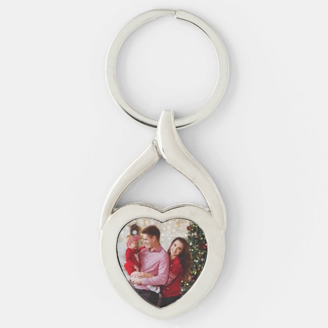 Llavero Custom Photo Family Holiday Keepsake Metal  (Anverso)