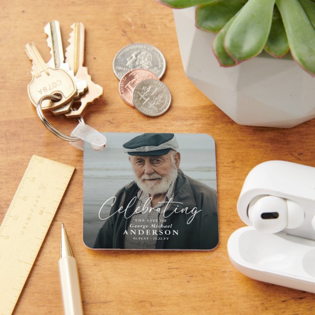 Llavero Custom Photo Funeral Sympathy Keepsake (Escritorio )