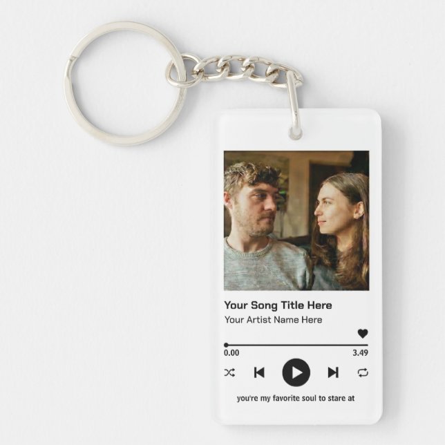 Llavero Custom Photo Music Player Personalized Song Gift (Frente)