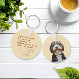 Llavero Custom Photo & Name Bernedoodle Mom Keychain Gift