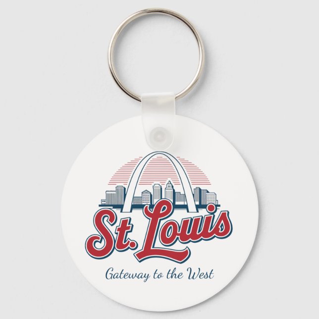 Llavero Custom Photo & St. Louis Gateway Arch Slogan (Anverso)