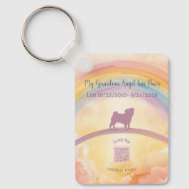 Llavero Custom Pug Pet Loss Keychain – Personalized Music