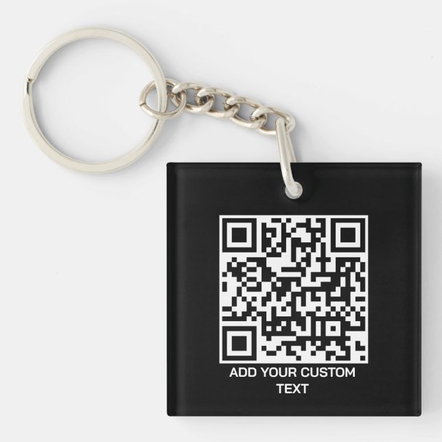 Llavero Custom QR Code Keychain – Modern Personalized desi (Frente)