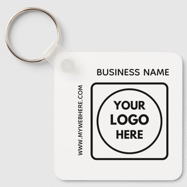 Llavero Custom QR Code Logo Text Corporate Swag Keychains (Anverso)