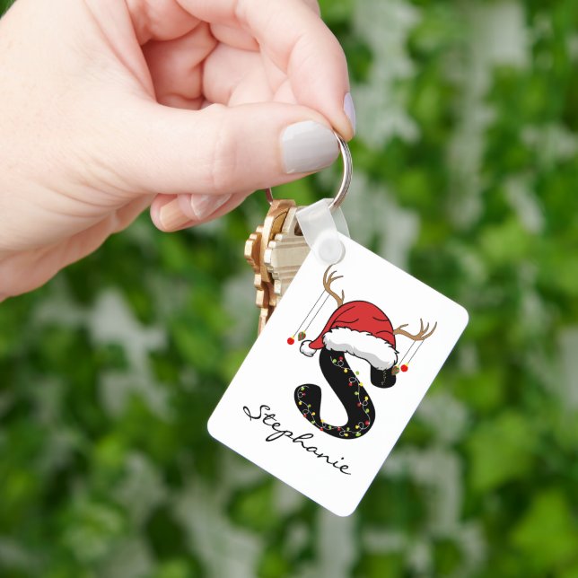 Llavero Custom Santa Claus Christmas Keychain for Women (Mano)