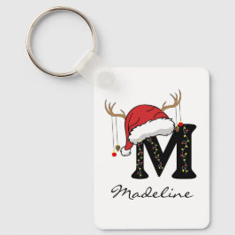 Llavero Custom Santa Monogram Keychain for Teachers