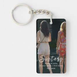 Llavero Custom Sisters Photo Keychain – Gift for Her