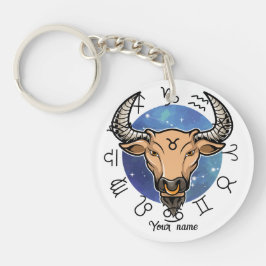 Llavero Custom Taurus & Capricorn Zodiac Keychain