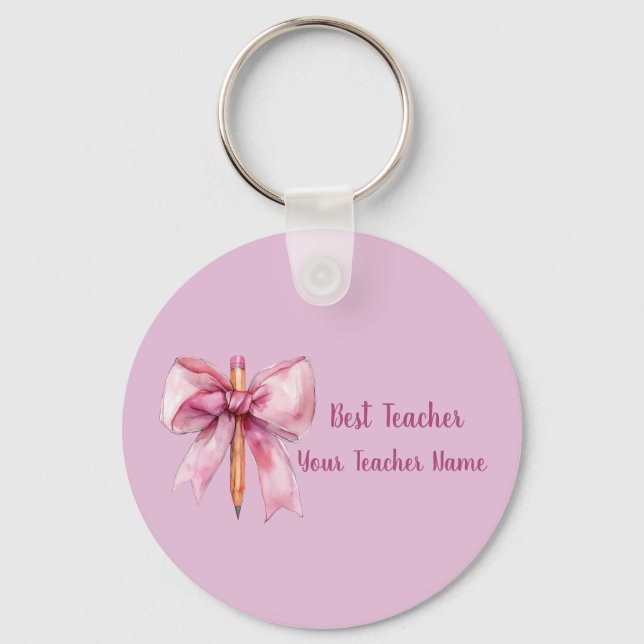 Llavero Custom Teacher Name Keychain Teacher Appreciation (Anverso)