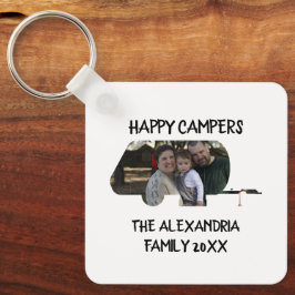Llavero Custom trailer caravan family photo happy campers