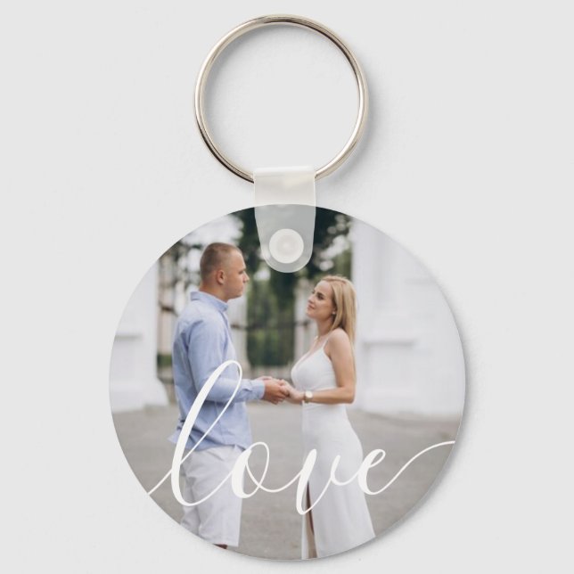 Llavero Custom Valentine's Day Photo Love Script (Reverso )