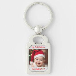Llavero Customisable Rectangle Metal Baby First Christmas
