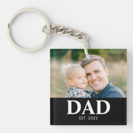 Llavero Customizable Dad Established Photo Fathers Day