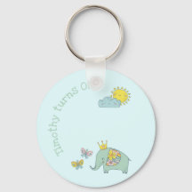 Customizable Elephant and Butterflies Birthday