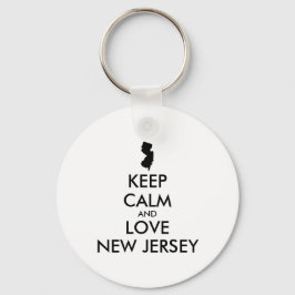 Llavero Customizable KEEP CALM and LOVE NEW JERSEY