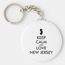 Llavero Customizable KEEP CALM and LOVE NEW JERSEY