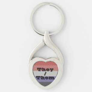 Llavero Customizable Pronoun Cupioromantic Pride Flag