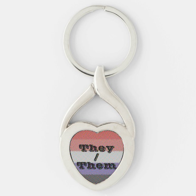 Llavero Customizable Pronoun Cupioromantic Pride Flag (Anverso)