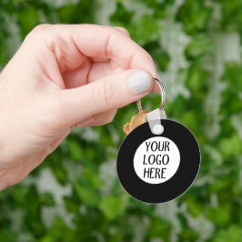 Llavero Customize Your Black White company logo