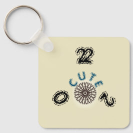 Llavero CUTE_2022_ Aluminio AMARILLO NEGRO Y MARRÓN