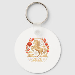 Llavero Cute 2026 Año del Caballo Señora Fortuna Linterna 