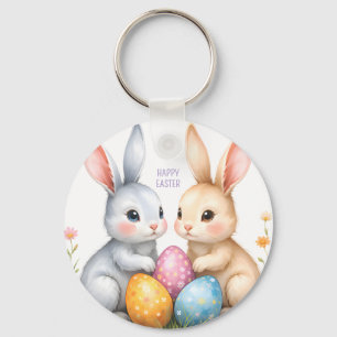 Llavero Cute acuarela Abundantes de Pascua Felices Pascuas