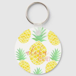 Llavero Cute acuarela Pineapple Aloha