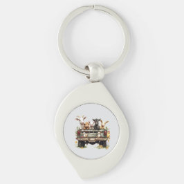 Llavero Cute Animal Farm On Metal Keychain