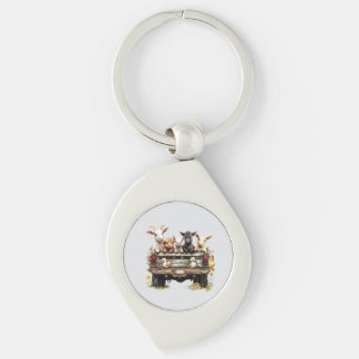 Llavero Cute Animal Farm On Metal Keychain