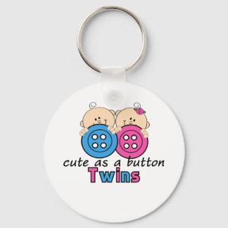 Llavero Cute As A Button Twin Girl & Boy