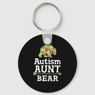 Llavero Cute Autism Awareness Aunt Bear
