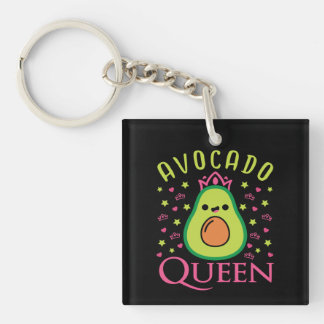 Llavero Cute Avocado Queen with Heart Keto Girl Cooking