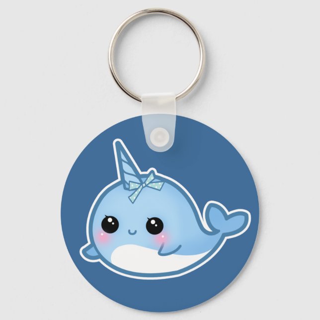 Llavero Cute baby narwhal (Anverso)
